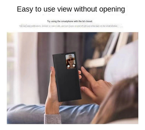 Para Samsung S23ultra Chip Phone Case Smart Window Case
