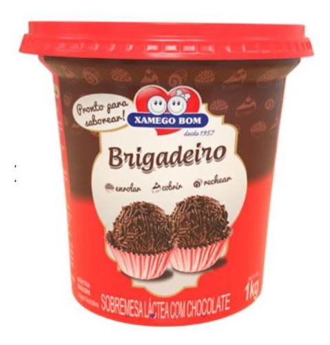 Kit 3 Un Massa De Brigadeiro Chocolate Xamego Bom 2,1kg