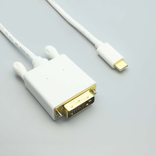 Cable Usb Tipo C Dvi Macho 3 Pie Color Blanco