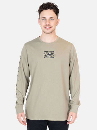 Polera Ml Sunset Swell Verde Hombre Maui And Sons