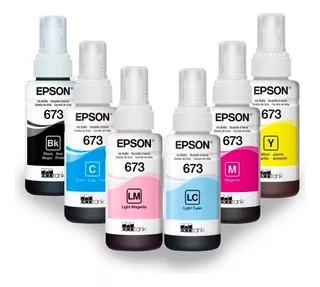 Tinta Epson Ecotank T673 Para Serie L800 L805 L810 L850