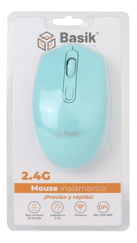 Imagen 6 de 6 de Mouse Inalámbrico Basik Tech Azul