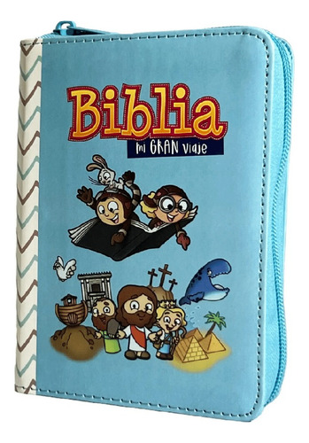 Biblia Para Niños Mi Gran Viaje Rv1960 Piel Azul Con Cierre®