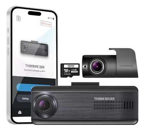 Q200 2ch Dash Cam 2k Front 1080p Cámara Trasera Para Tablero
