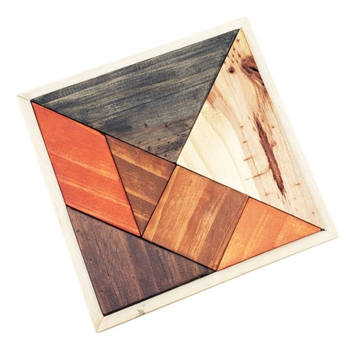 Tangram Artesanal En Madera Maciza