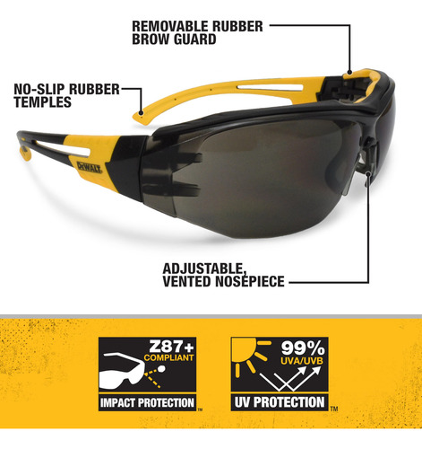 Óculos De Segurança Dewalt Dpg108 Renovator Premium Black Fr