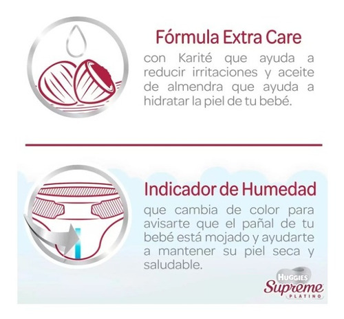 Pañales Huggies Supreme Etapa 3 C/ 120 Pzas Unisex 7 A 10kg