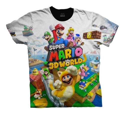 Camiseta Mario Bros Super Luigi Gamer Run Maker 3d