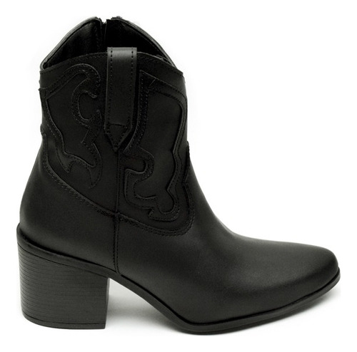 Botin Vaquero Negro/late/mezclilla Mod 22 0801