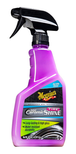 Meguiar's Brillo Hbrido De Cermica Para Neumticos, Brillo Du