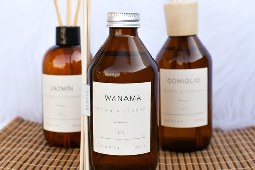 Difusor Aromatico Con Tapa De Madera Y Varillas