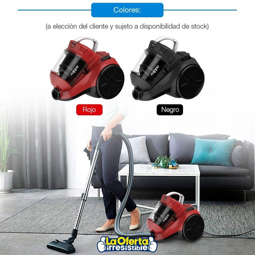 Imagen 5 de 7 de Aspiradora Nappo 1 Litro 1400w Filtro Hepa Lavable Negro