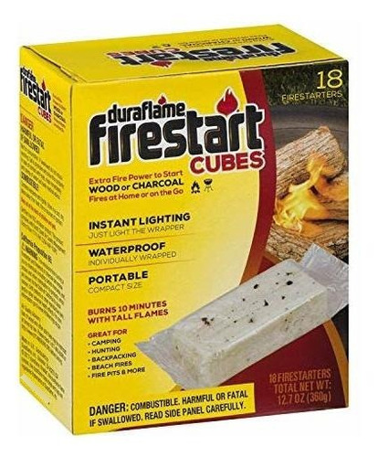 Duraflame Firestart Cubes Encendedores, Paquete De 18