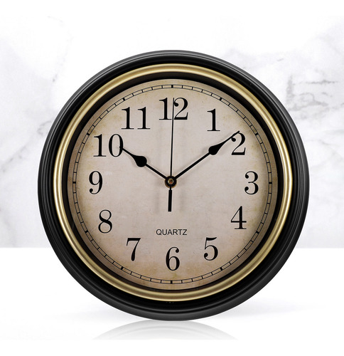 Reloj De Pared Redondo, Silencioso Y Que No Hace Tictac, Vin