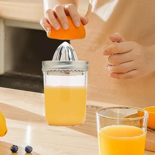 Tapa Para Exprimidor Mason Jar De Acero Inoxidable, Cómoda Y