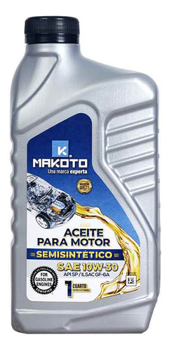 Aceite 10w30 Sp Semisintetico Cuarto Makoto Makoto