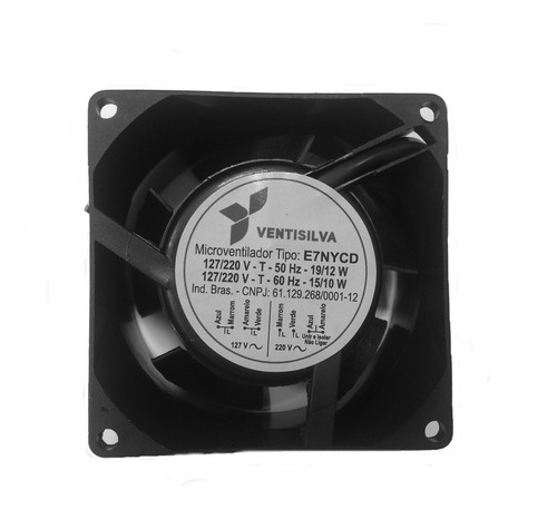 Micro Ventilador Cooler Ventoinha 80x80x38mm E7ny Bivolt