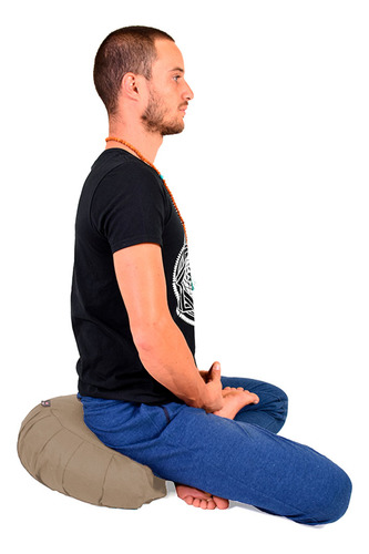 Cudegui Zafu O Cojín De Meditación Media Lunar Beige