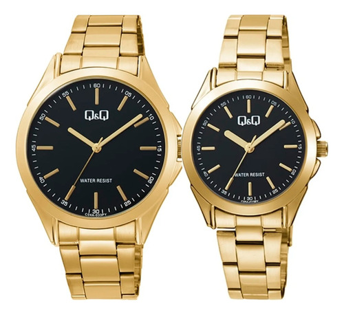 Reloj Pareja Q&q Duo Hombre Mujer Acero Inoxidable Relojes