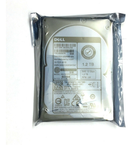 Hd Dell Equallogic 1.2tb 10k Sas 2.5 Huc101812css204 09xnf6