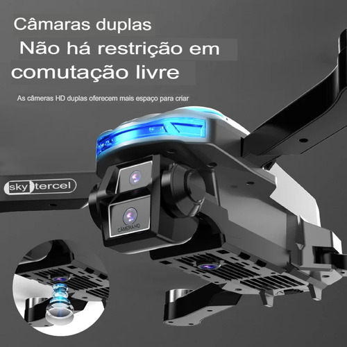 Drone Cs-2 Com Câmera Motor Brushless Fluxo Óptico 1 Bateria