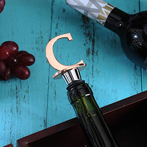 Tapn De Botella De Vino Y Bebidas Con Acabado En Oro Rosa -