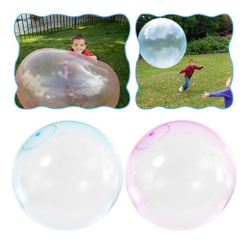 (u) 2 Pieces Blue Bubble Ball Incredible Magic Bubble Ball