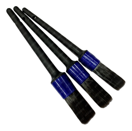 Imagen 2 de 10 de Set Kit 3 Brochas Pincel De Detallado Detailing - Allshine