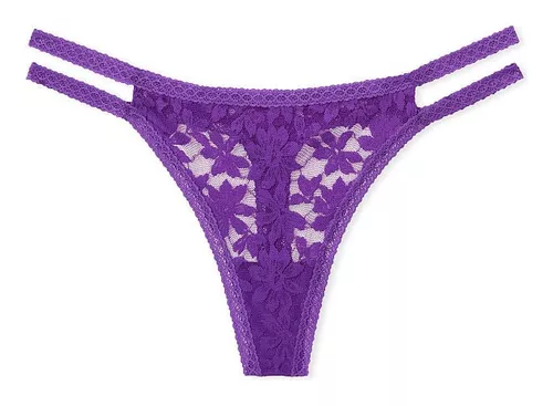 Calcinha Victorias Secret Pink Lace Strappy Thong