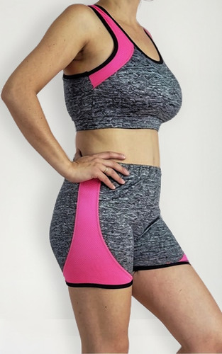 Conjunto Deportivo Mujer Algodón. Short Y Peto. Running. 084