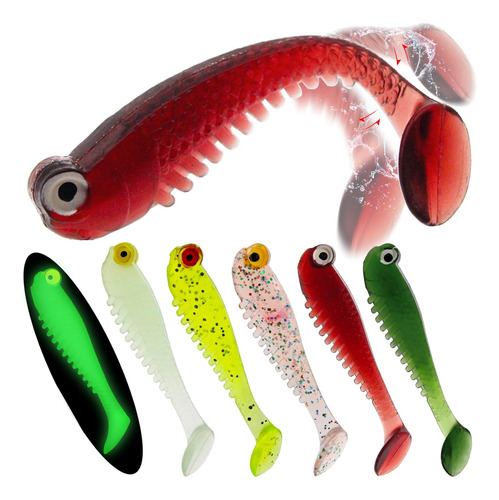 Calamar Swimbait Señuelos De Pesca Falda Cola Pulpo Jig Head