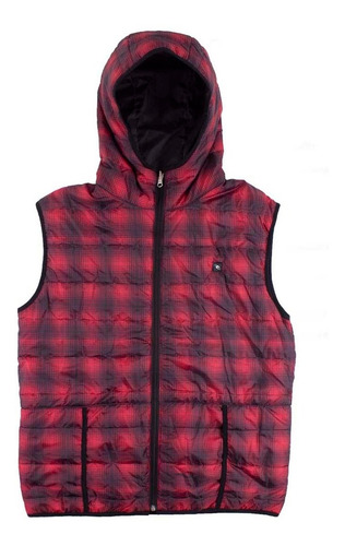 Imagen 2 de 6 de Chaleco Reversible Rip Curl Puffer Rojo Negro Hombre