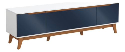 Rack Kappesberg 3 Portas Branco/azul Profundo 180cm