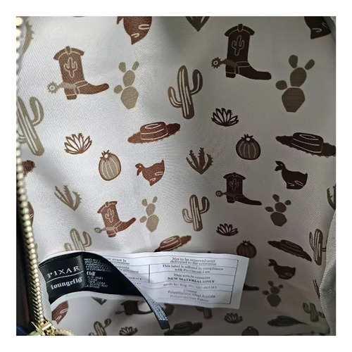 Mochila Backpack Loungefly Woody Toy Story Cafe-amarilla Estampado