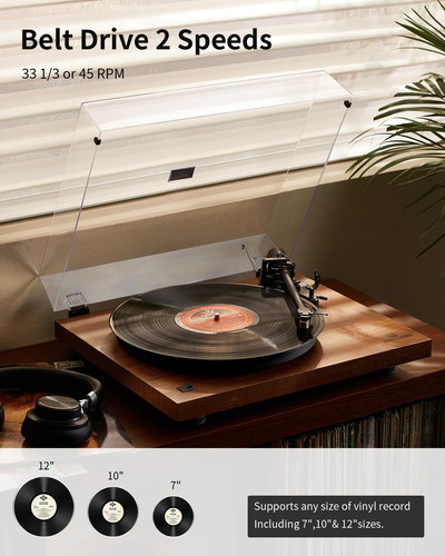 Tocadiscos Angels Horn Bluetooth At-3600l Con Preamplificado