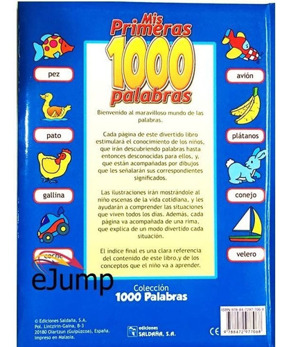Libro Infantil Para Iniciacion Mis Primeras 1000 Palabras
