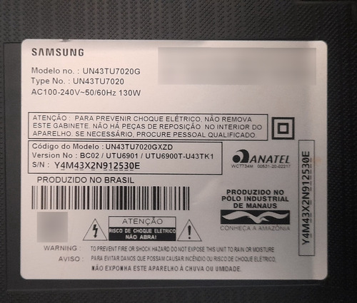 Tv 43 Polegadas Led Samsung Com Defeito (Usado)