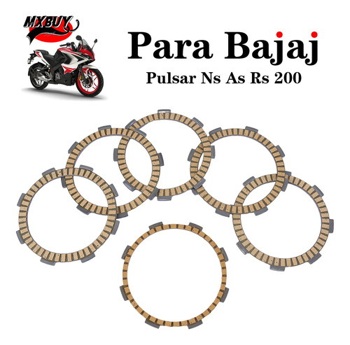 Kit Pastas Discos Clutch Pulsar Ns As Rs 200 Bajaj 6pcs