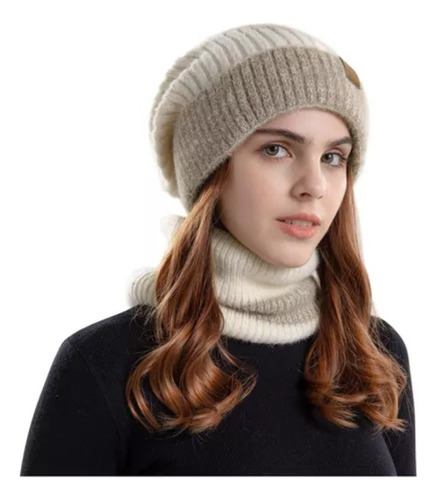 Gorro De Punto De Invierno Cálido Conjuntode Gorro Y Bufanda