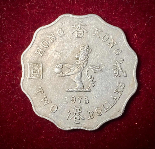 Moneda 2 Dólares Hong Kong 1975 Km 37 Elizabeth 2