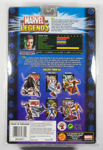 Figura Marvel Legends - Nick Fury De Toy Biz (año 2003)