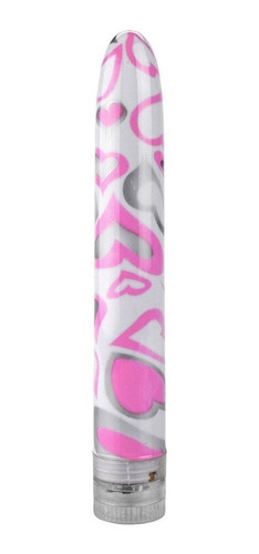 Bala Vibradora De 18cms, Rosado Con Corazones, Importado