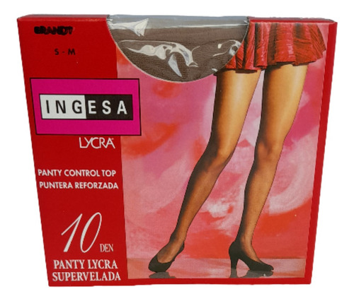 Paquete De 6 Unidades Medias Nylon 10 Den Ingesa Panty Lycra