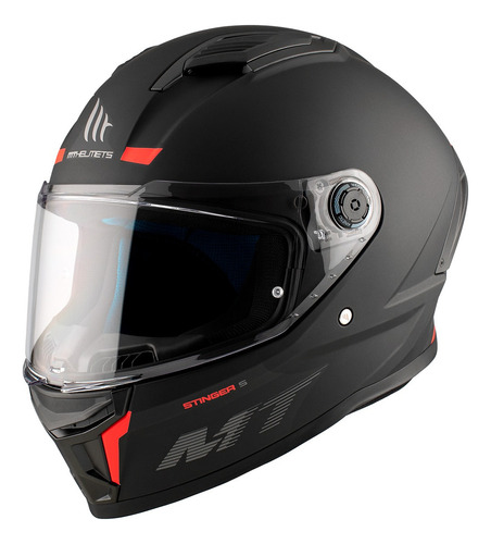 Casco para moto MT Helmets Stinger Stinger 2  negro mate talla S 