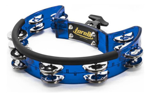 Pandeirola Meia Lua Com Clamp Torelli Tp323 Cristal Colorido