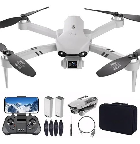 Dron Plegable Con Cámara 4K HD Y Evitación De Obstáculos, 2 Baterías De 1200mAh, Control Por App Y Mando, Bolsa De Transporte Incluida, Regalo Para Niños Y Principiantes