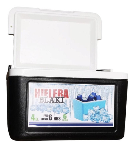 Hielera Blaki 4lt 6 Latas Plástico Resistente 26x19x16cm