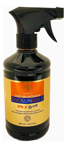 Óleo Bronzeador Duoblock Fps 4 Spray Duotrato  500 Ml