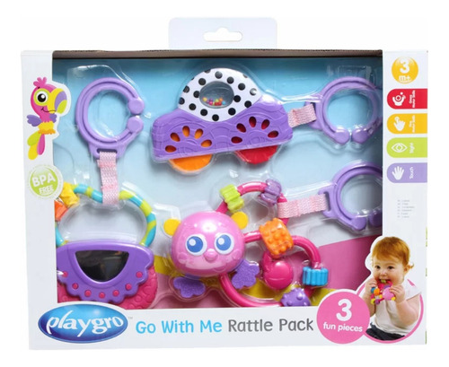 Juguetes Mordillos Colgantes Playgro Go With Me Maternelle Color Rosa