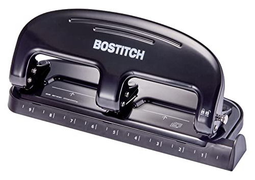 Bostitch Office Ez Squeeze 20 Sheet Standard 3 Hole Punch, M